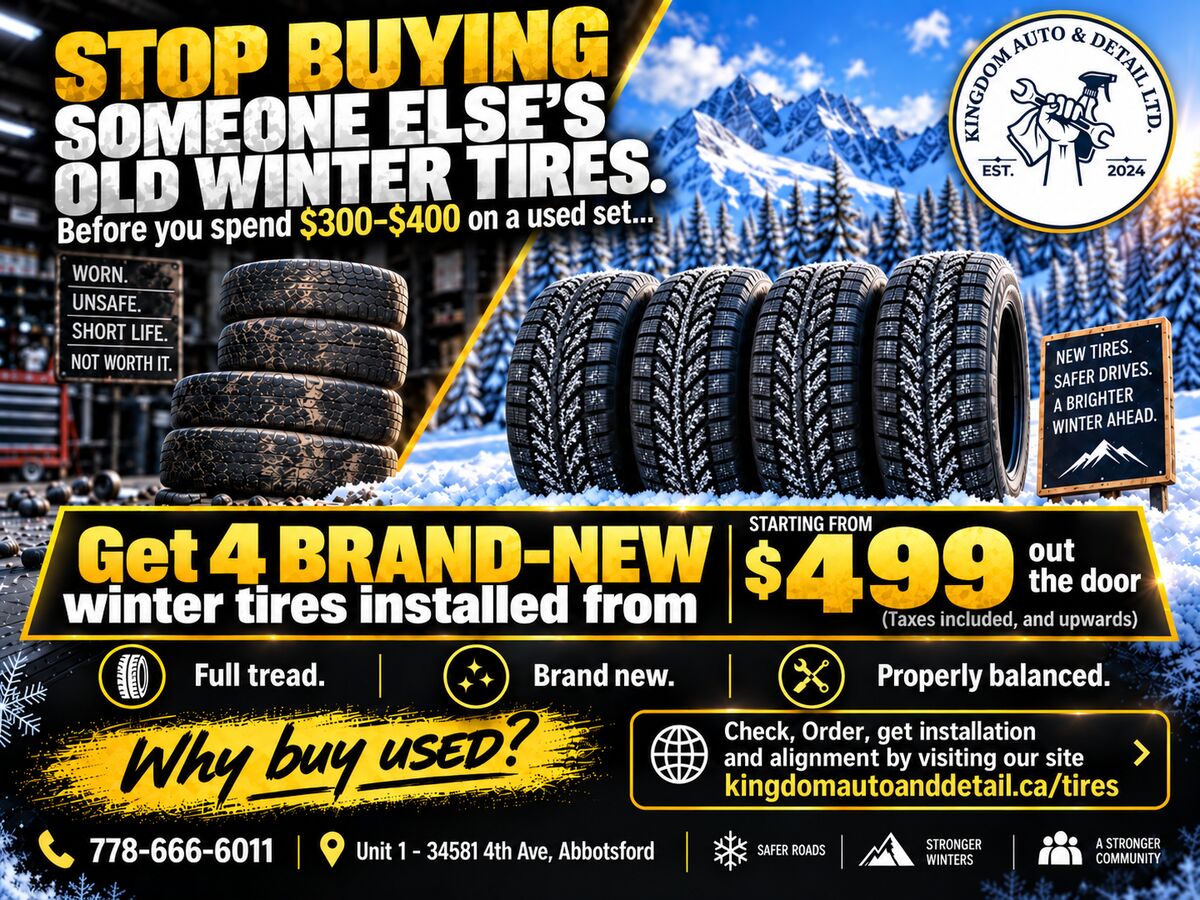 Get 4 brand-new winter tires installed from $499 out the door